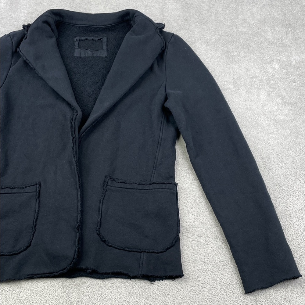 NEW‎ Frank & Eileen XS Blue Dublin Triple Fleece Sweatshirt Blazer FLAW